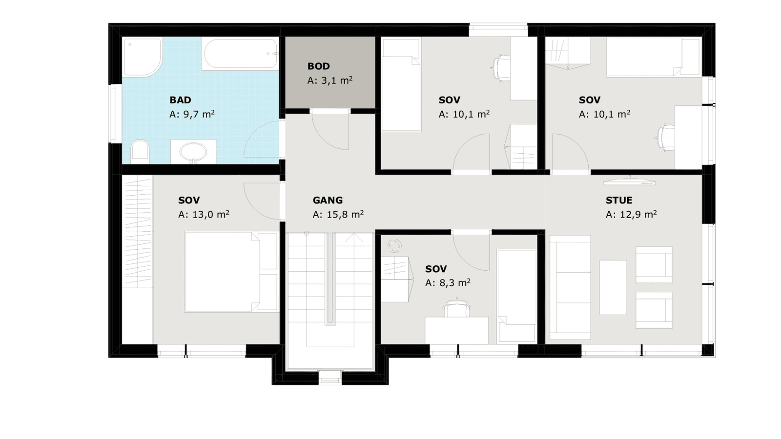 Planløsninga fikk vi bestemme selv. Dette er den opprinnelige versjonen.